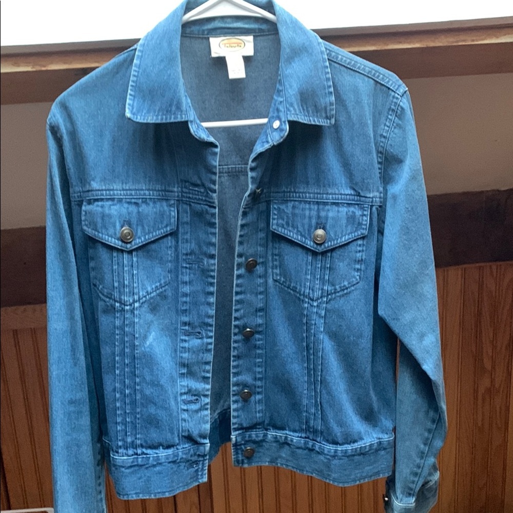 Denim Jacket with Button Closure